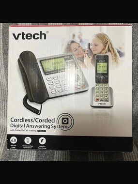 Vtech cordless/corded digital answering system with caller ID/call waiting